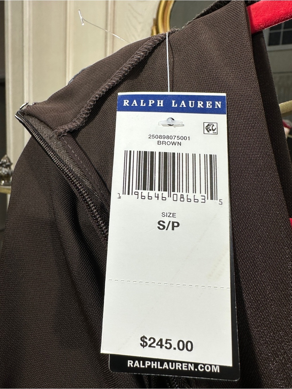 Lauren Ralph Lauren Jumpsuit Small Brown Belted Quiet Luxury Espresso Core - Picture 7 of 12
